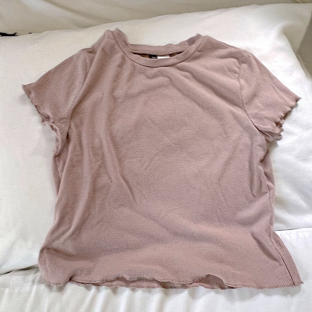 Pink Ribbed Shirt
